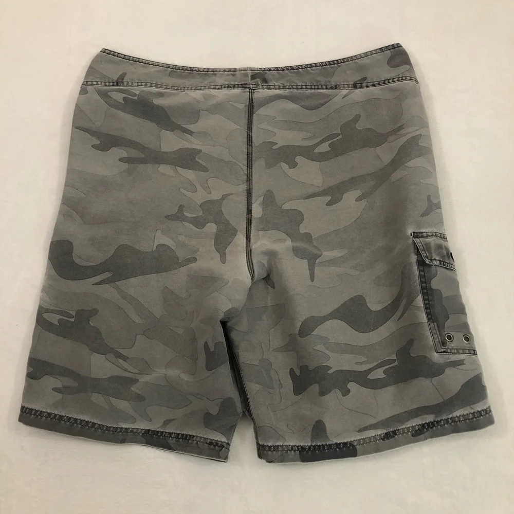 Jacks Surfboards Australia Gray Camo Swim Pool Beach Trunks Board Shorts Mens 38